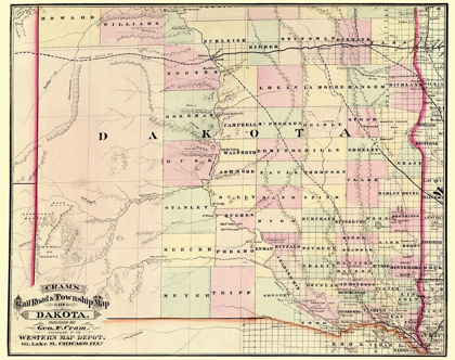 Picture of DAKOTA TERRITORY - CRAM 1875