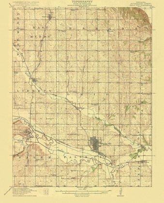 Picture of FALLS CITY NEBRASKA QUAD - USGS 1915