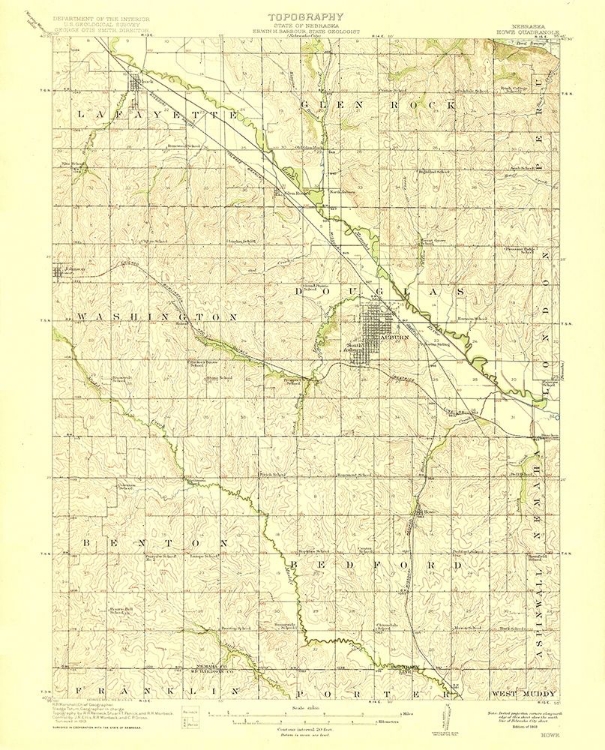 Picture of HOWE NEBRASKA QUAD - USGS 1915