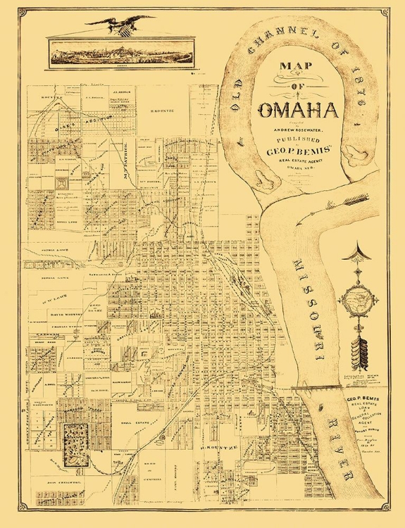 Picture of OMAHA NEBRASKA - BEMIS 1876