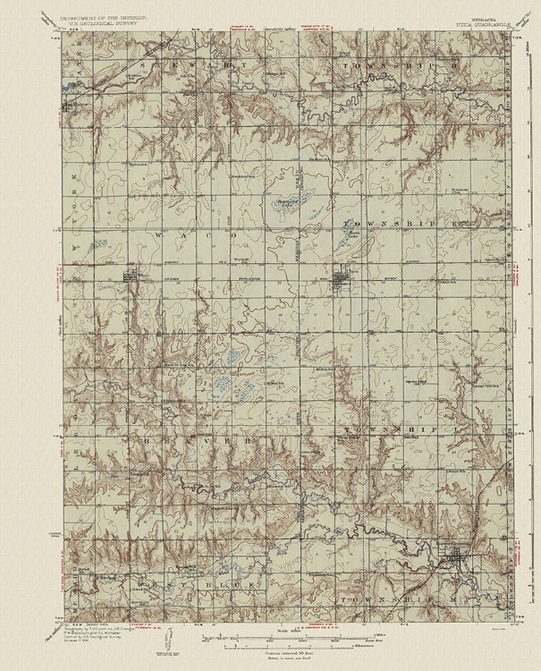 Picture of UTICA NEBRASKA QUAD - USGS 1934