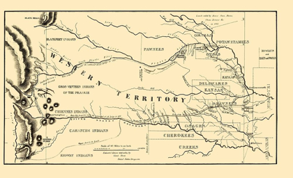 Picture of WESTERN TERRITORY INDIAN LANDS - DODGE 1835