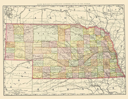 Picture of NEBRASKA - RAND MCNALLY 1897