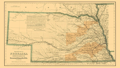 Picture of BURLINGTON AND MISSOURI RIVER RAILROAD  1876