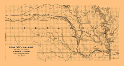 Picture of UNION PACIFIC RAILROAD, NEBRASKA TERRITORY 1865