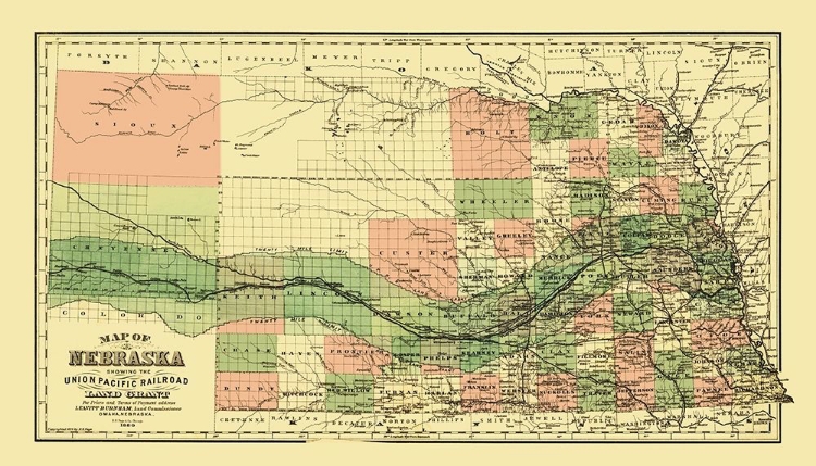 Picture of UNION PACIFIC RAILROAD LAND GRANT - PAGE 1880