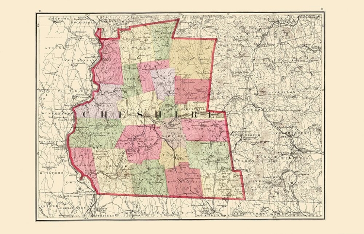 Picture of CHESHIRE NEW HAMPSHIRE - WALLING 1877