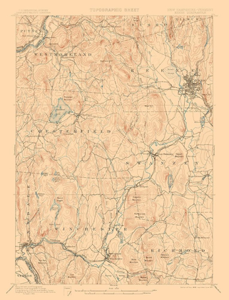 Picture of KEENE NEW HAMPSHIRE QUAD - USGS 1898
