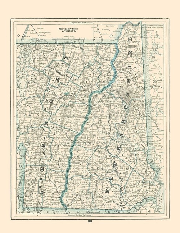 Picture of NEW HAMPSHIRE, VERMONT - RATHBUN 1893