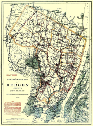 Picture of BERGEN NEW JERSEY - COLTON 1896