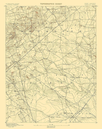 Picture of CASSVILLE NEW JERSEY QUAD - USGS 1885