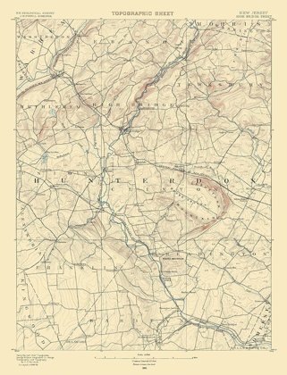 Picture of HIGH BRIDGE NEW JERSEY QUAD - USGS 1890