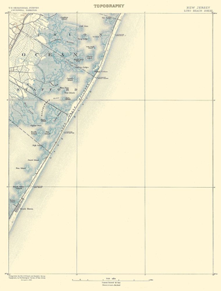Picture of LONG BEACH NEW JERSEY SHEET - USGS 1883
