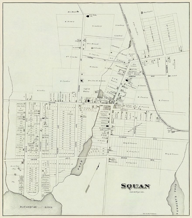 Picture of MANASQUAN NEW JERSEY LANDOWNER - WOOLMAN 1878