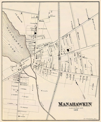 Picture of MANAHAWKIN NEW JERSEY LANDOWNER - WOOLMAN 1878