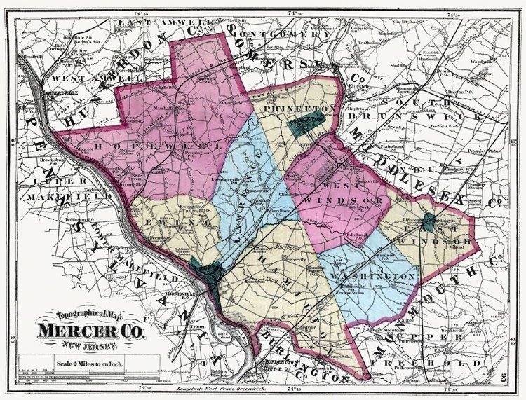 Picture of MERCER NEW JERSEY - BEERS 1872