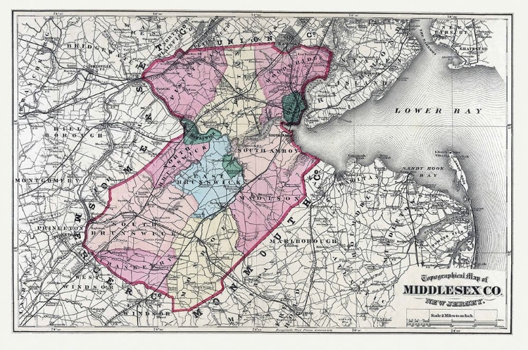 Picture of MIDDLESEX NEW JERSEY - BEERS 1872