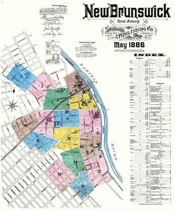 Picture of NEW BRUNSWICK NEW JERSEY - SANBORN 1886