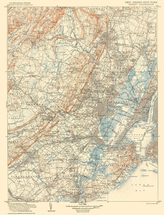 Picture of PASSAIC NEW JERSEY NEW YORK QUAD - USGS 1905
