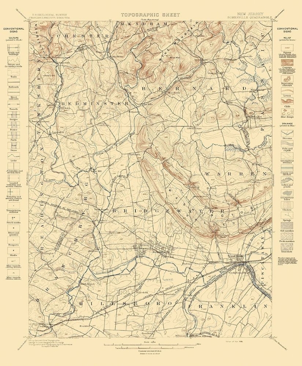 Picture of SOMERVILLE NEW JERSEY QUAD - USGS 1898