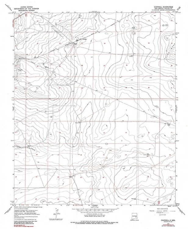 Picture of CAMPBELL NEW MEXICO QUAD - USGS 1967