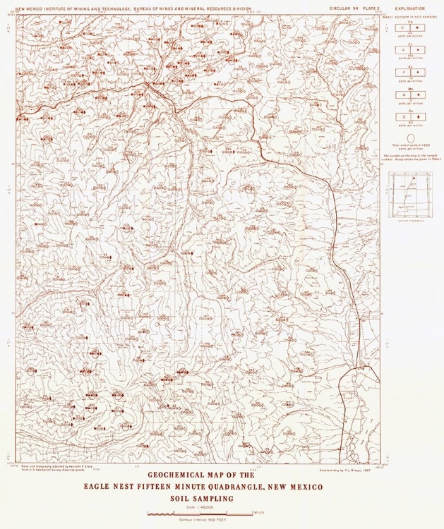 Picture of EAGLE NEST QUAD SOIL NEW MEXICO MINES - CLARK 1967