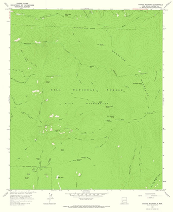 Picture of GROUSE MOUNTAIN NEW MEXICO QUAD - USGS 1965