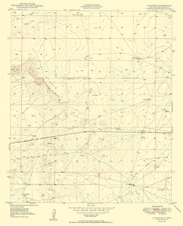 Picture of L-E RANCH CHAVES COUNTY NEW MEXICO QUAD - USGS