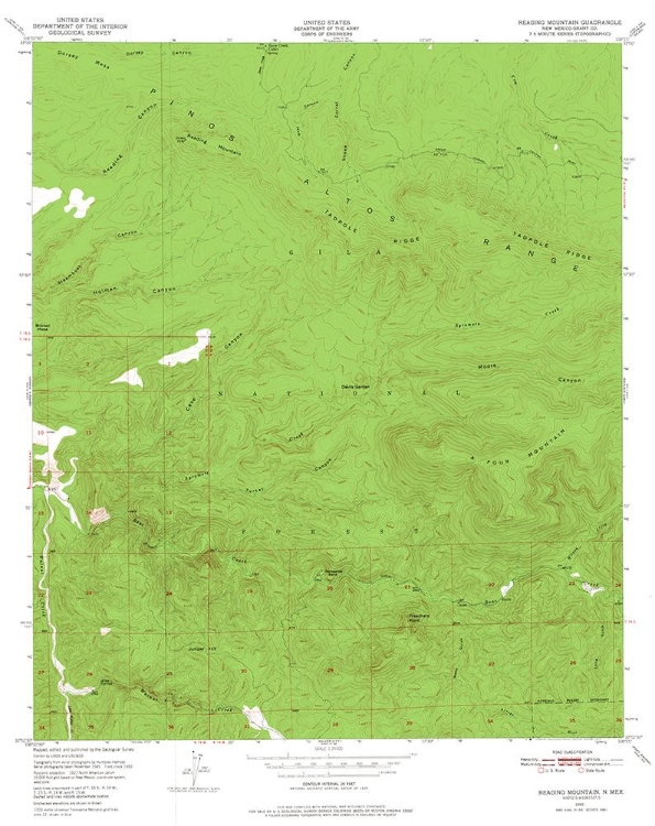 Picture of READING MOUNTAIN NEW MEXICO QUAD - USGS 1950
