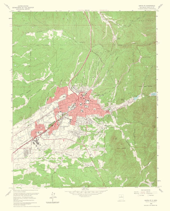 Picture of SANTA FE NEW MEXICO QUAD - USGS 1964