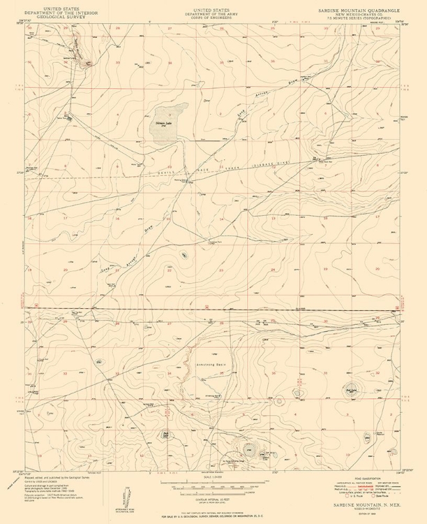 Picture of SARDINE MOUNTAIN NEW MEXICO QUAD - USGS 1949