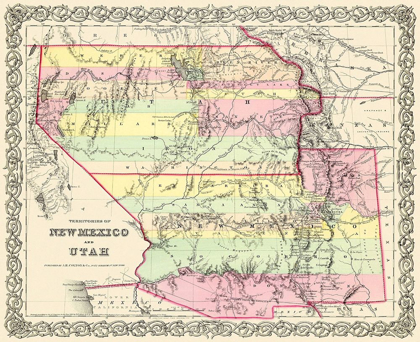 Picture of NEW MEXICO, UTAH TERRITORIES - COLTON 1856