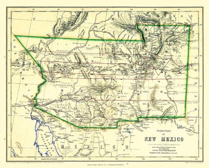 Picture of NEW MEXICO TERRITORY - JOHNSTON 1857