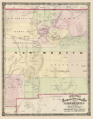 Picture of NEW MEXICO TERRITORY - CRAM 1875