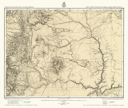 Picture of NEW MEXICO NORTH NEW MEXICO SHEET - US ARMY 1877