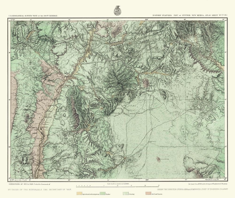 Picture of CENTRAL NEW MEXICO ECONOMIC SHEET - US ARMY 1877