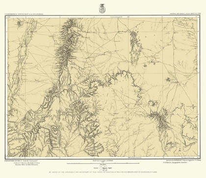 Picture of NEW MEXICO CENTRAL NEW MEXICO SHEET - US ARMY 1877