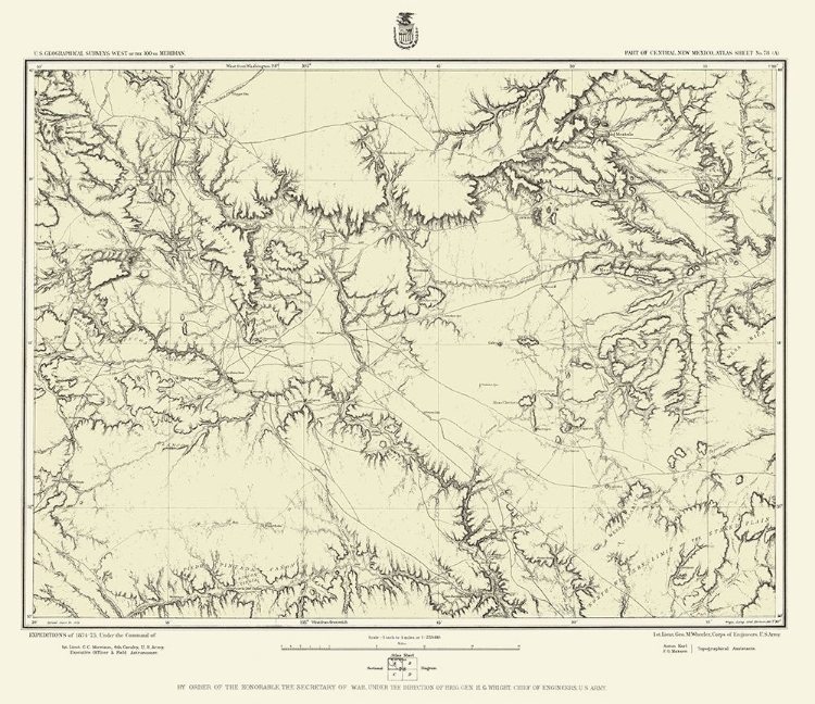 Picture of NEW MEXICO CENTRAL NEW MEXICO SHEET - US ARMY 1877