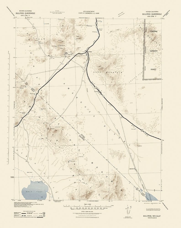 Picture of BULLFROG NEVADA CALIFORNIA QUAD - USGS 1942