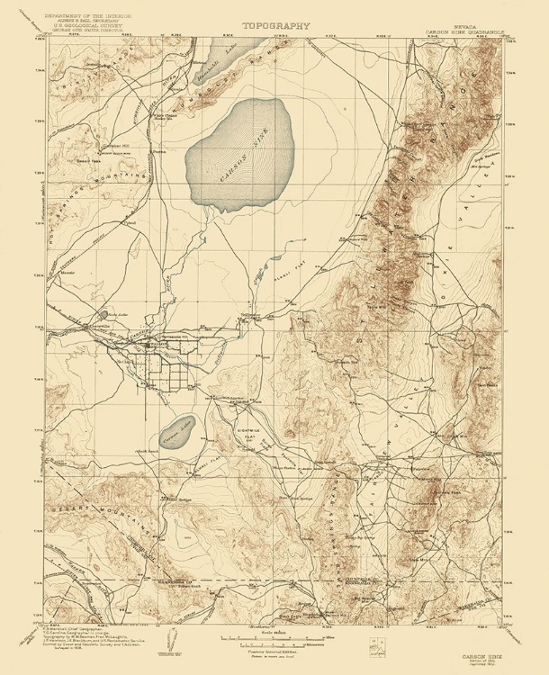 Picture of CARSON SINK NEVADA QUAD - USGS 1910