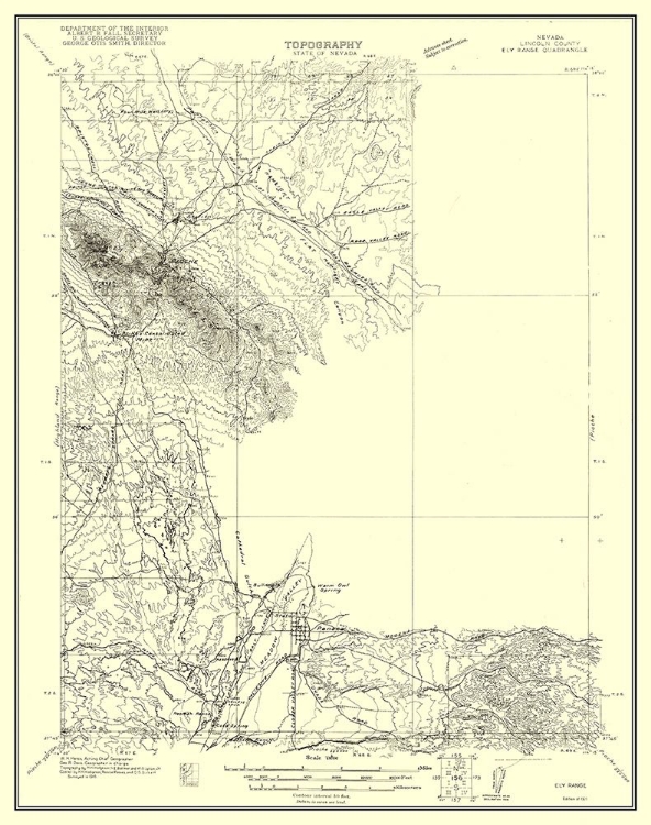 Picture of ELY RANGE NEVADA QUAD - USGS 1921