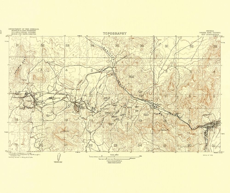 Picture of ELY NEVADA QUAD - USGS 1916