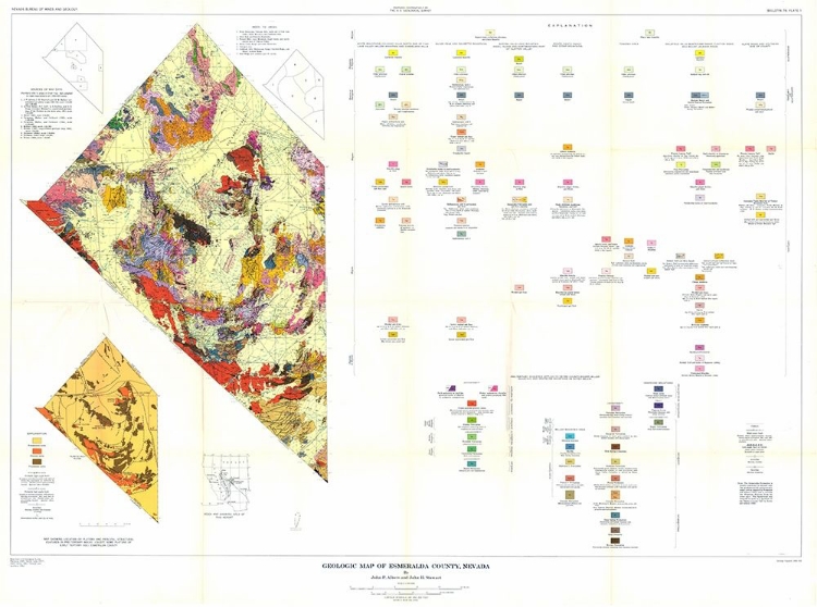 Picture of ESMERALDA COUNTY NEVADA MINES - ALBERS 1945