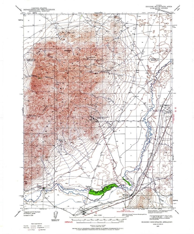 Picture of EUGENE MT AREA NEVADA - USGS 1939