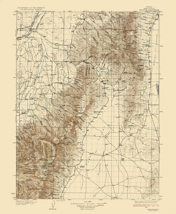 Picture of HALLECK NEVADA QUAD - USGS 1935