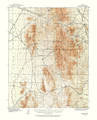 Picture of HIGHLAND NEVADA QUAD - USGS 1913
