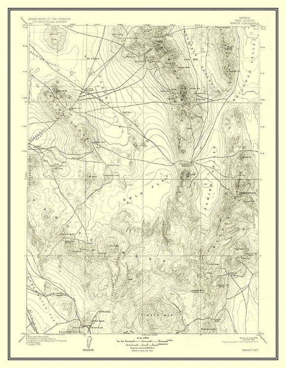 Picture of KAWICH NEVADA QUAD - USGS 1908