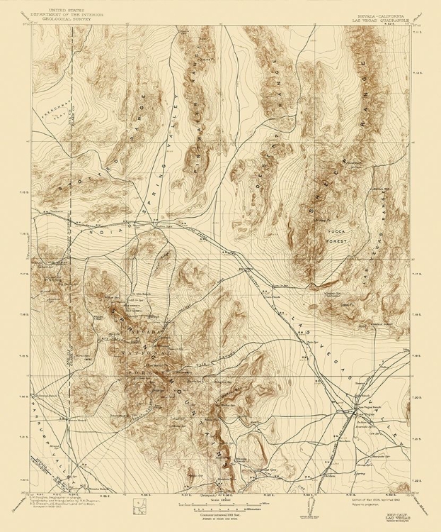 Picture of LAS VEGAS NEVADA QUAD - USGS 1908