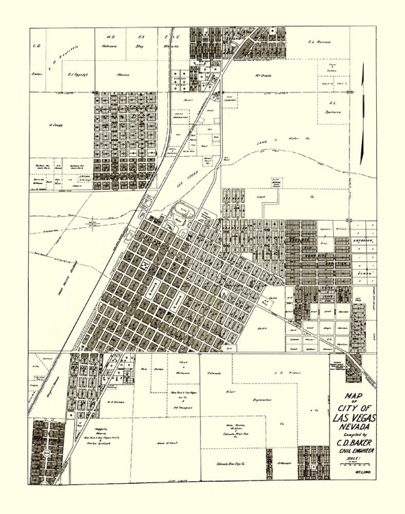 Picture of LAS VEGAS NEVADA LANDOWNER - BAKER 1940