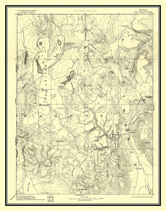 Picture of LONG VALLEY NEVADA SHEET - USGS 1894
